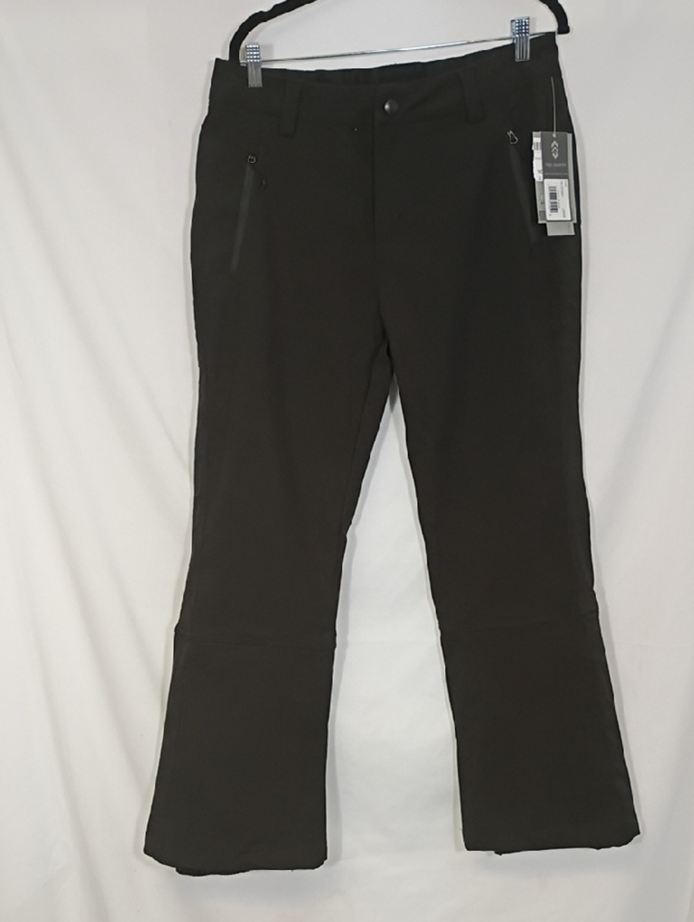 NWT Free Country Mens Softshell Black Insulated Snow Pants Size Large Winter